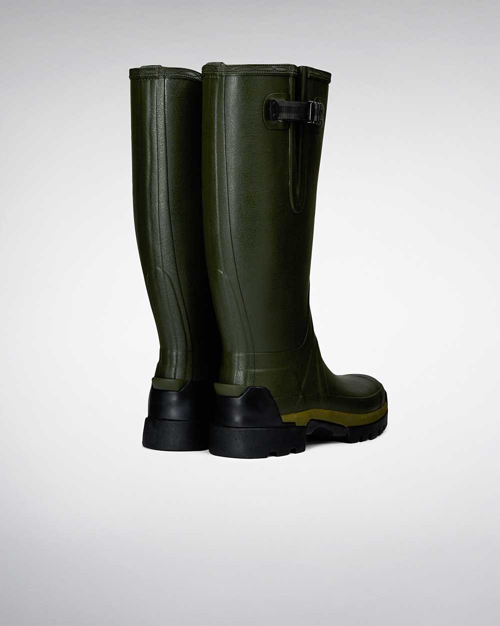 Hunter Balmoral Adjustable 3mm Neoprene Men's Wellies NZ-37429A Dark Olive